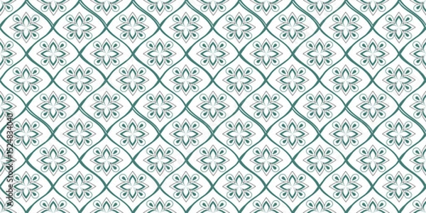 Fototapeta seamless damask pattern