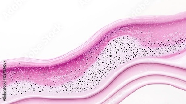 Obraz Abstract fluid art with pink and white swirls featuring textured patterns