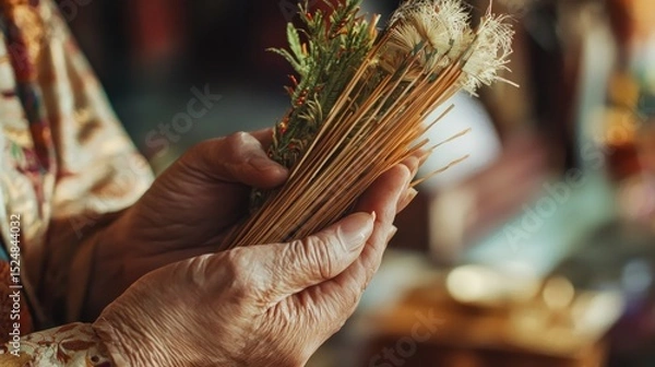Fototapeta Reaffirming Commitment to Buddhism - A time to strengthen faith and spiritual practice.