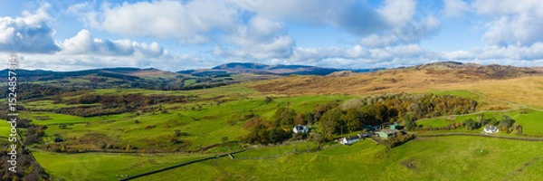 Obraz Laghead farm, Fleet Valley National Scenic Area, looking towards Cairnsmore of Fleet, near Gatehouse of Fleet, Dumfries & Galloway, Scotland