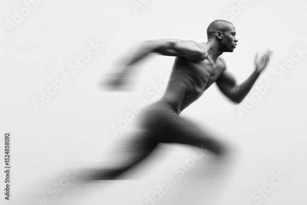 Obraz dynamic representation of biomechanics in sports focusing on elegant movements and fluidity