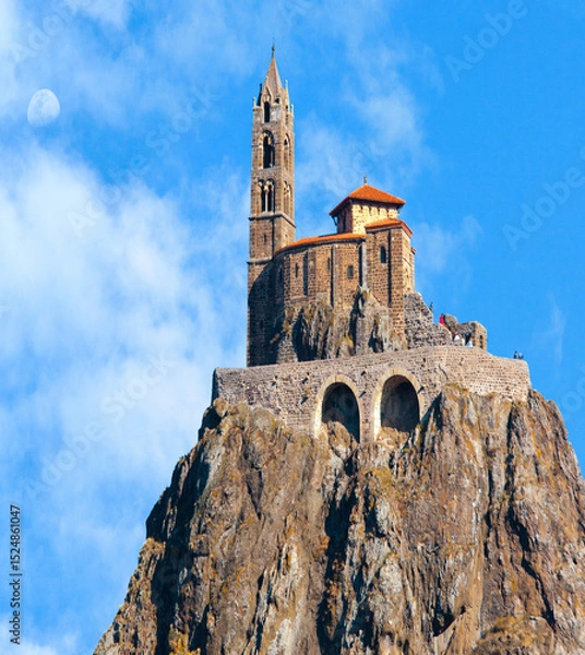 Obraz Rocher Saint-Michel d’Aiguilhe, le Puy-en-Velay, France 