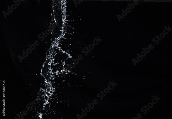 Obraz Water splash on black background