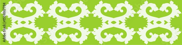 Fototapeta Elegant floral seamless pattern with intricate symmetrical designs. Perfect for wallpaper, fabric, textile, wrapping, background, or decorative use in digital and print projects.