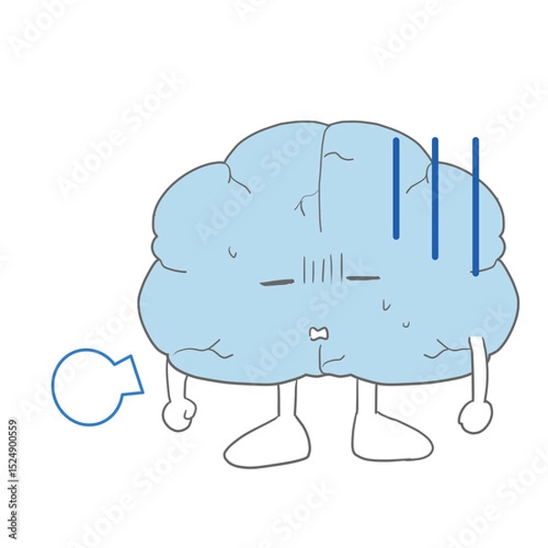 Fototapeta 不健康な脳みそ　疲労