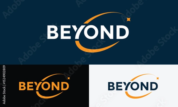Obraz Beyond one word typographic logo design