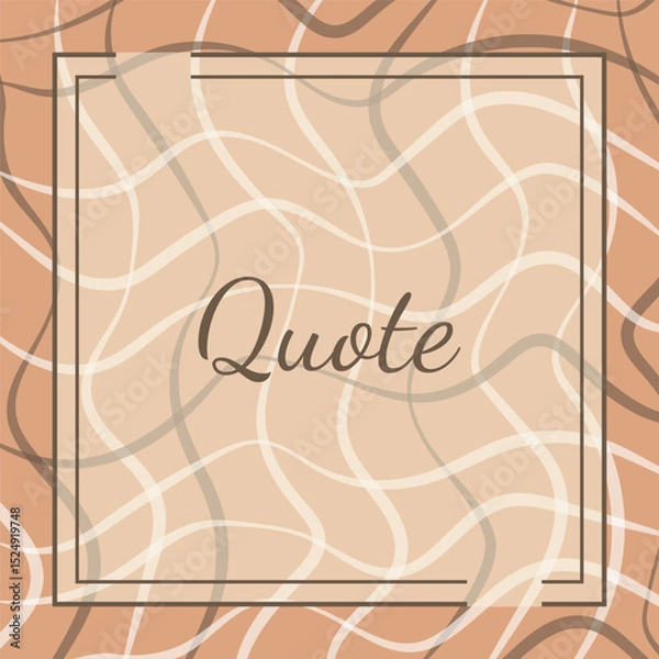 Obraz Quote frames blank template. Empty quote abstract borders with copy space for text. Square format