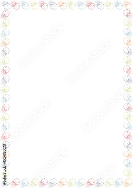 Fototapeta Jellyfish frame. Exotic underwater life template. Artistic frame with empty space for your text