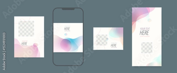 Fototapeta Modern Futuristic Instagram Template With Gradient Effect.