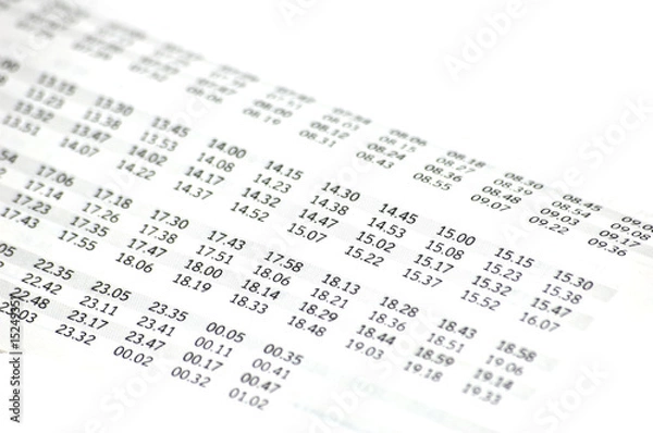 Fototapeta Timetable