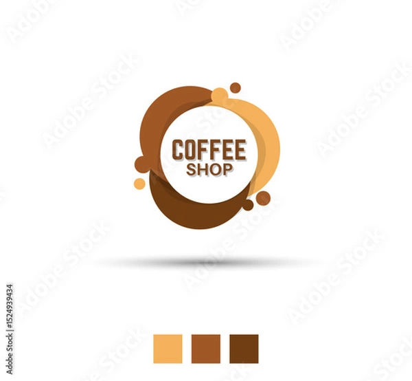 Obraz Modern coffee shop vector logo design