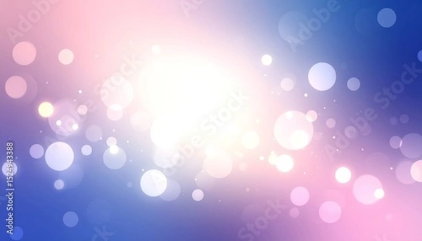 Fototapeta Abstract dark pink and blue gradient background with soft white and yellow glitter lights and bokeh effect. Dreamy, festive, and elegant texture perfect for designs, holidays, or digital art.