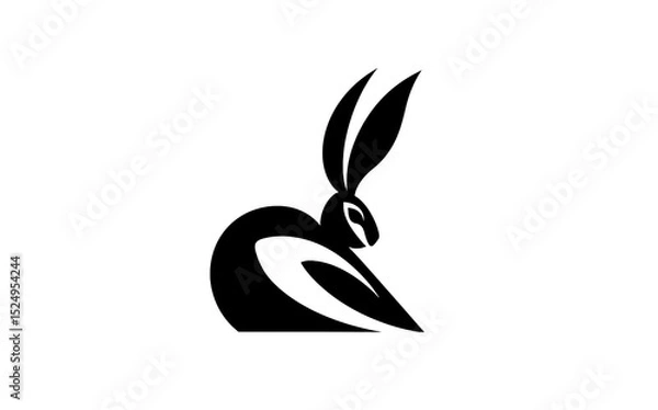 Obraz Black rabbit logo