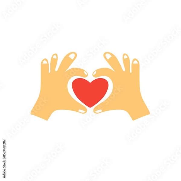 Obraz hand symbol with heart