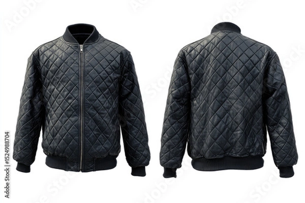 Fototapeta Quilted jacket with diamond pattern on front and back, an elegant style