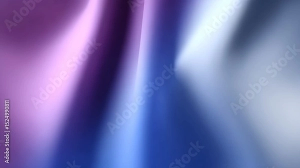 Fototapeta Blue and purple fabric with a purple stripe. The fabric is flowing and has a sense of movement