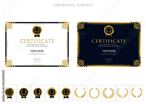 Obraz 賞状２２８（横）certificate　award　表彰状　celebration