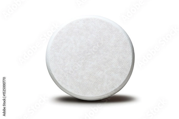 Fototapeta High Contrast Ice Hockey Puck Close-Up on White Surface