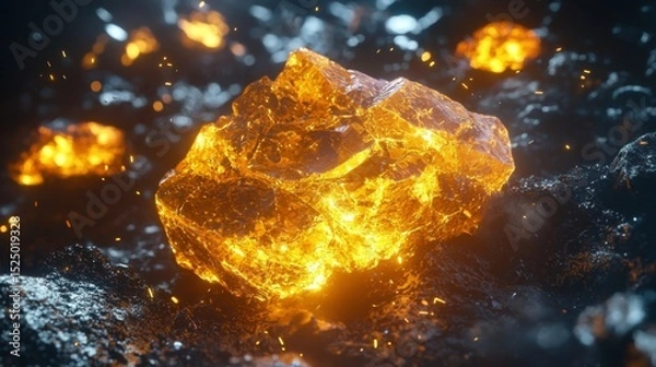 Fototapeta The Mining Process for Extracting Rare Earth Elements