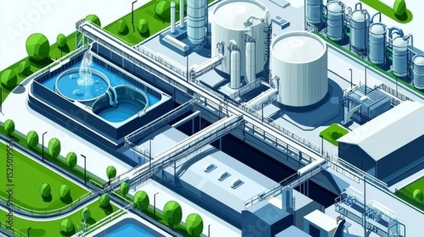 Fototapeta Innovative systems prioritize environmental sustainability and resource recovery.