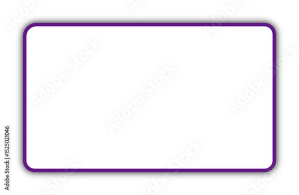 Fototapeta 影付き角丸長方形のフレーム・紫のライン
