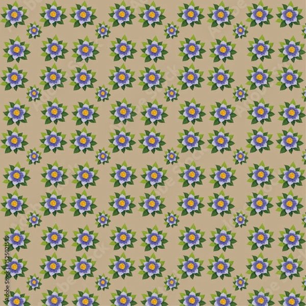 Fototapeta abstract flower vector seamless pattern