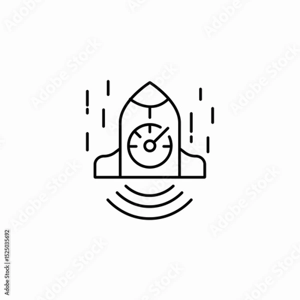 Fototapeta start up time icon sign vector