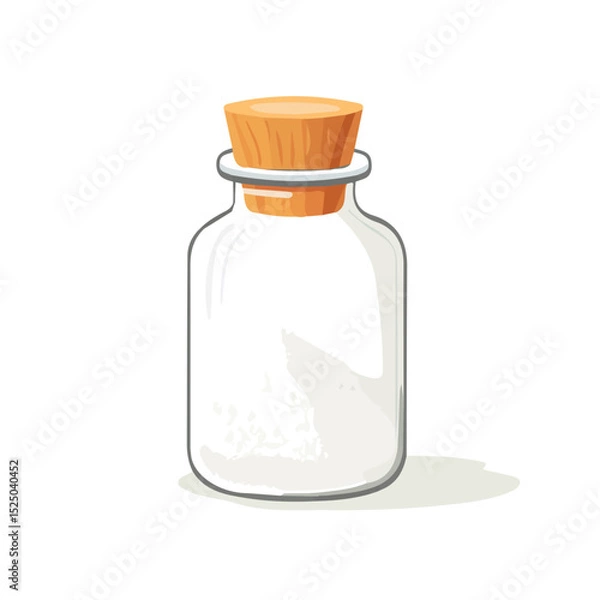 Obraz My Simple flat 2D baking soda icon on a transparent background, high-resolution vector illustration, minimalist clipart, suitable for print and digital design, clipart icon set
