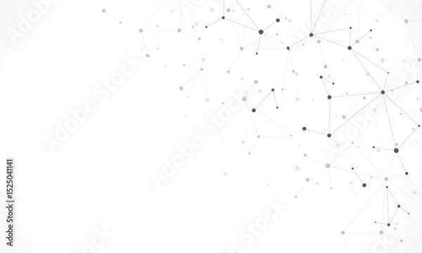 Fototapeta Molecular structure and genetic engineering, molecules DNA, neural network, scientific research. Abstract background for innovation technology, science, healthcare, and medicine