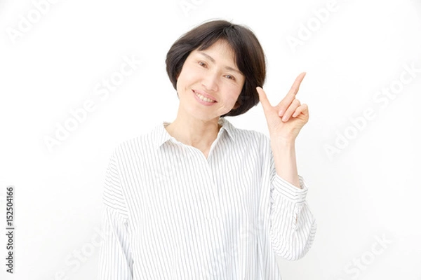 Fototapeta ミドル　女性　チェックサイン