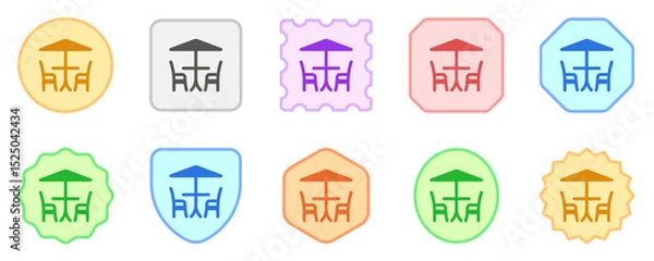 Fototapeta Editable outdoor seat vector icon. Cafe, coffee shop, restaurant, drink, beverages. Part of a big icon set family. Perfect for web and app interfaces, presentations, infographics, etc