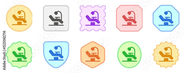 Fototapeta Editable dentist chair vector icon. Dentistry, healthcare, medical. Part of a big icon set family. Perfect for web and app interfaces, presentations, infographics, etc