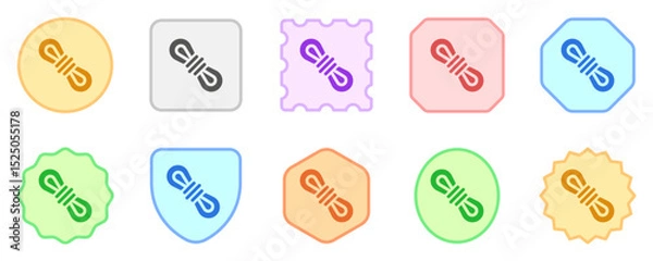 Fototapeta Editable rope, carabiner vector icon. Part of a big icon set family. Perfect for web and app interfaces, presentations, infographics, etc