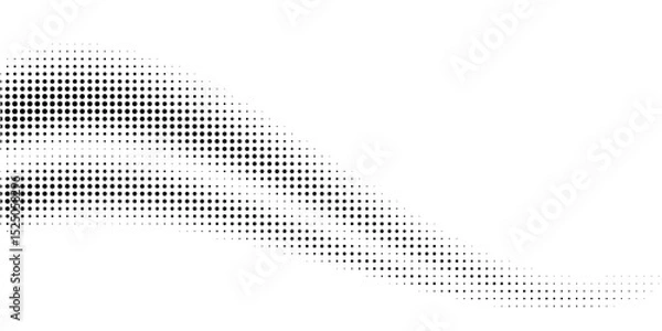 Fototapeta Hexagon halftone gradient texture. Abstract black grunge background. Geometric retro halftone tech wallpaper. Fading wavy hexagonal pattern backdrop. Vector vanishing honeycomb grunge bitmap overlay