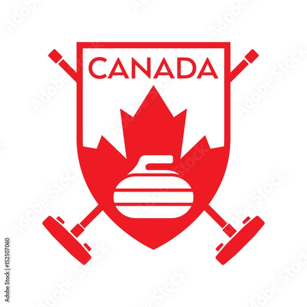 Obraz Canadian Curling Crest