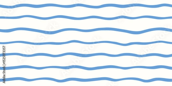 Obraz Simple minimalistic seamless pattern with sea waves