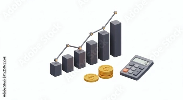 Obraz Financial Growth  Upward Trend in Profits, Investments, and Returns