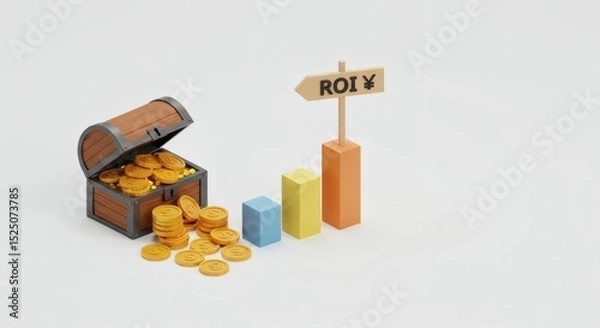 Obraz Maximize Your Investment Return A Visual Guide to ROI Growth