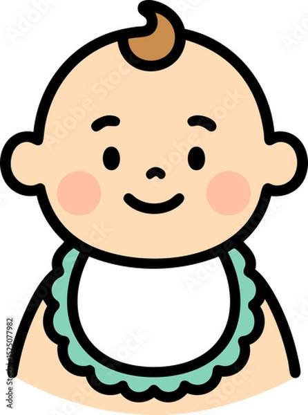 Obraz 턱받이 아기 모습