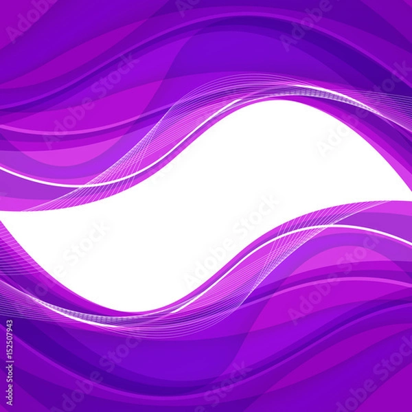 Fototapeta Abstract violet background with wave. Vector illustration