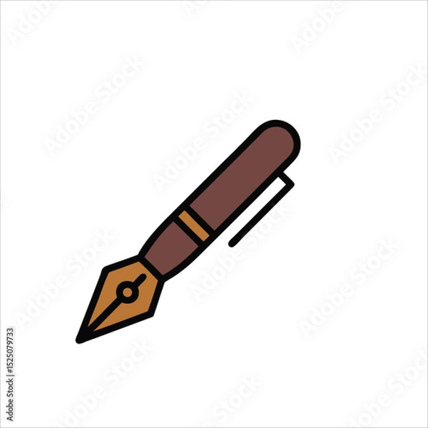 Fototapeta vector illustration of a pen