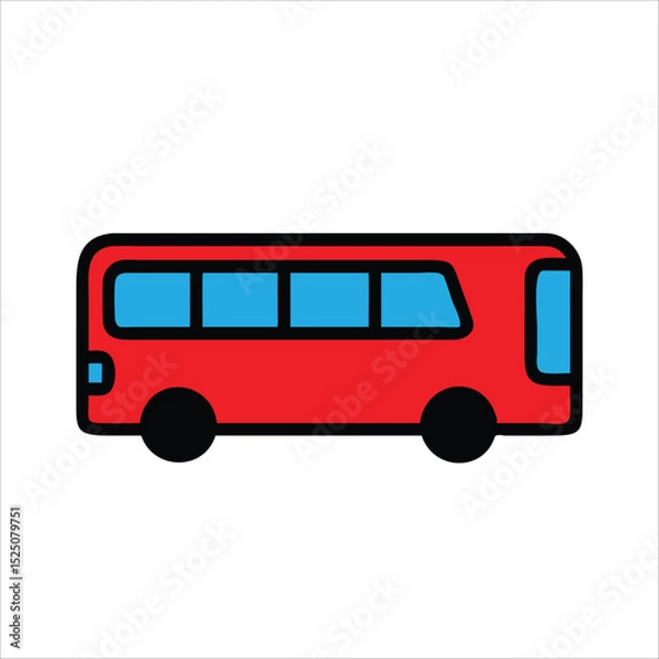 Fototapeta vector illustration of a bus