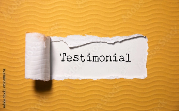 Obraz text sign showing customer testimonial