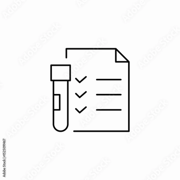 Obraz test lab results icon sign vector