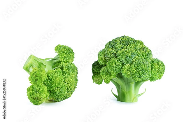 Fototapeta Fresh green broccoli  isolated on white background.