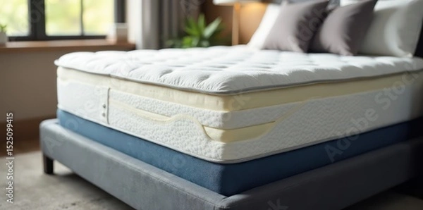 Obraz Superior orthopedic mattress layers & pocket spring system, layers, hypoallergenic, therapeutic