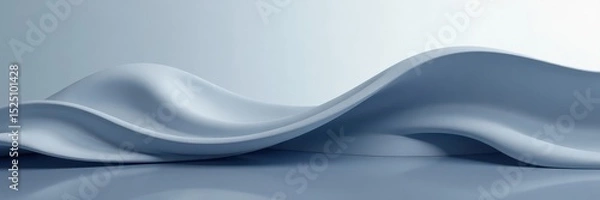 Obraz Sleek gray wave, abstract motion blur Smooth, elegant curves , energy, silver
