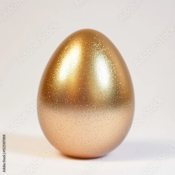 Fototapeta Sparkly golden egg with glossy texture