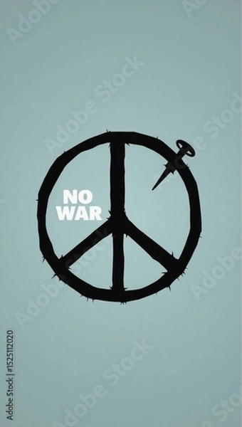 Fototapeta peace sign on grunge background