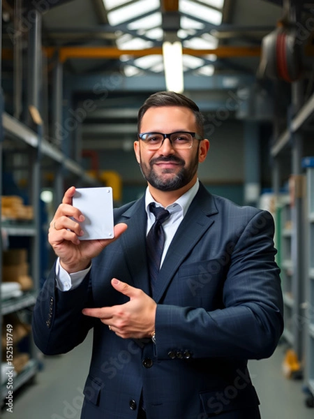 Fototapeta Businessman holding quality assurance protocols, ensuring products meet industry standards and enhancing customer satisfaction through systematic processes. Defects and builds trust in the offerings.